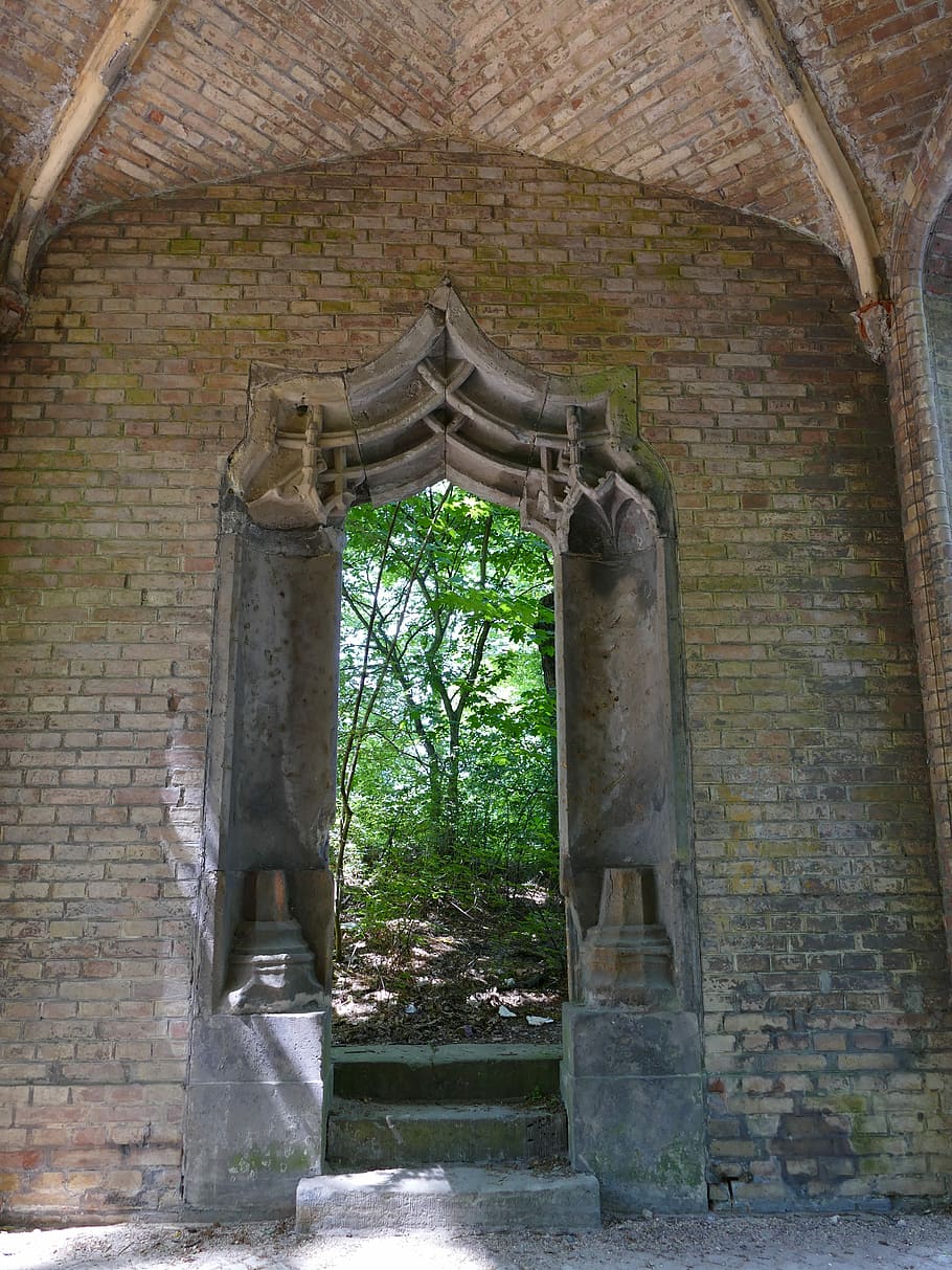 Architecture, Forest, Building, Idyllic, old, summer, passage HD wallpaper