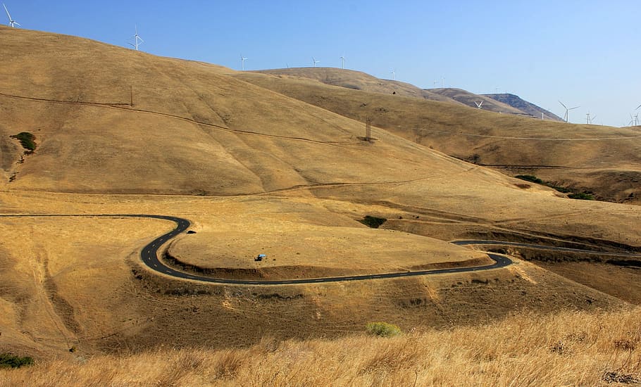 winding road, curvy road, curve, highway, scenic, rural, view, HD wallpaper