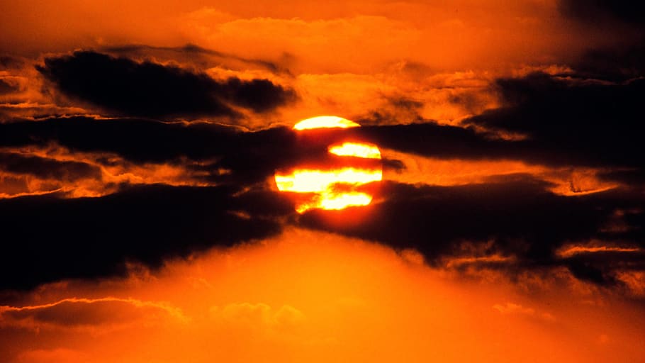 sunset, clouds, evening, sunlight, mystique, nature, cloud - sky HD wallpaper