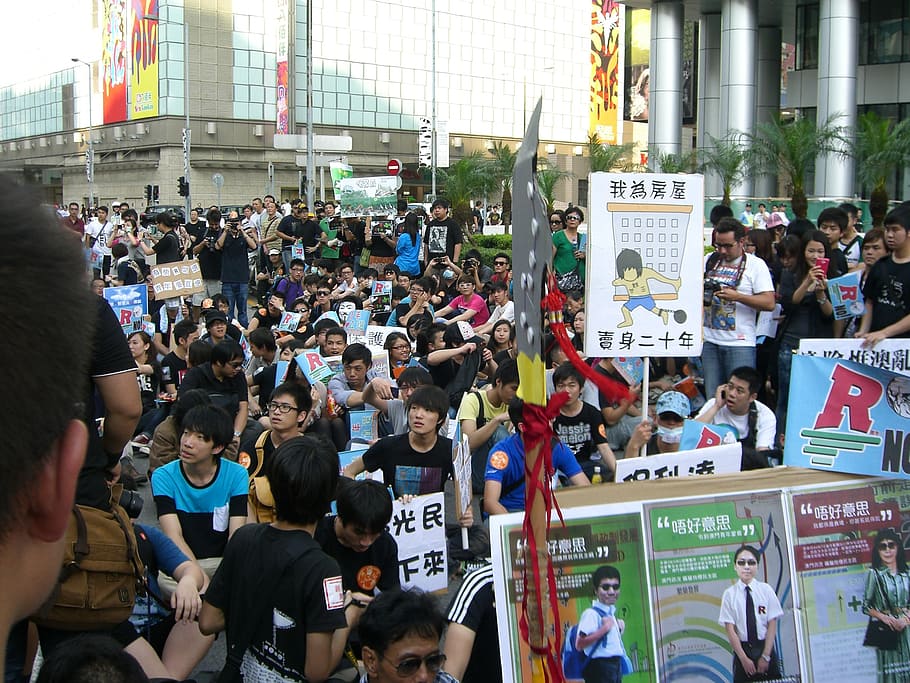 macauprotest, demonstration, people, crowd, persons, posters HD wallpaper
