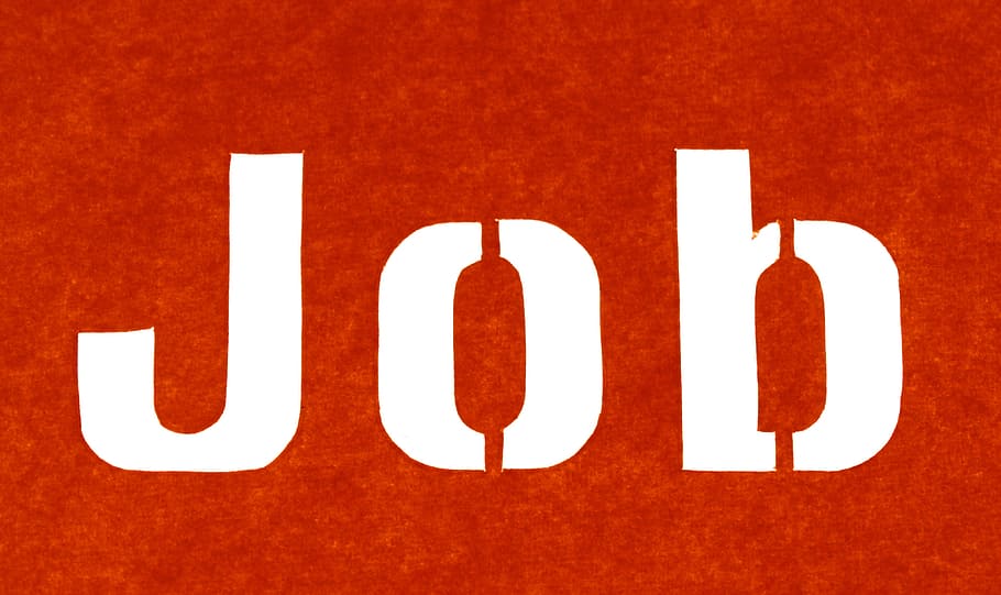 Job wallpaper, text, contour, outlines, silhouette, red, white color HD wallpaper