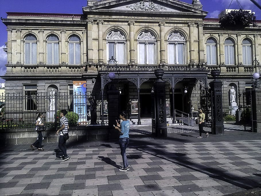 National Theatre in San Jose, Costa Rica, building, photo, public domain