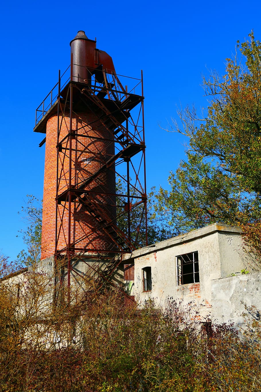 lime kiln, tower, bricks, burn, old, chimney, industry, industrial plant HD wallpaper