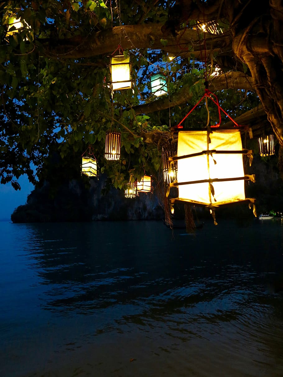 lantern, light, lamp, light beam, lighting, night, artfully HD wallpaper