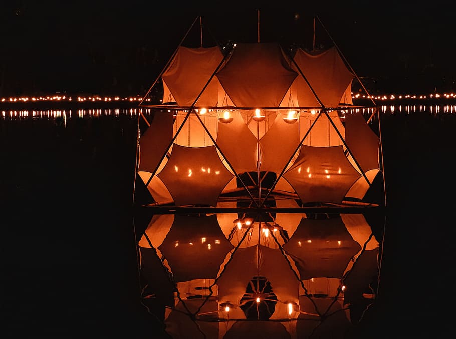 show, display, fire, construction, art, building, spectacle HD wallpaper