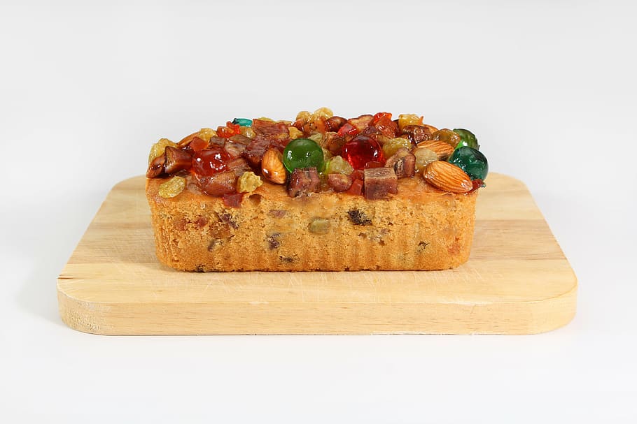 mixed fruit cake, bread, mixed fruits, delicious, food, eat HD wallpaper