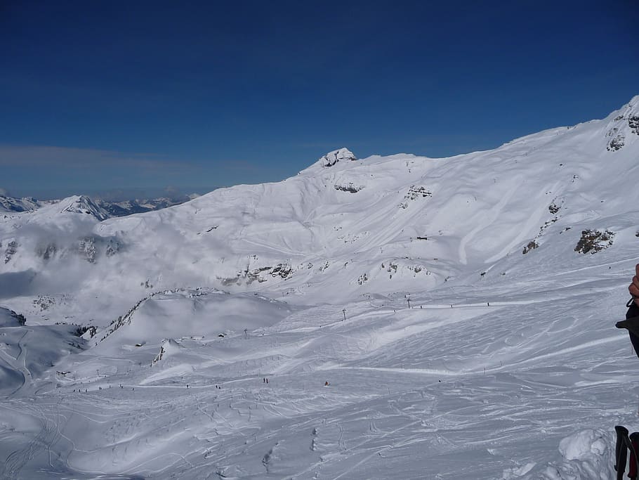 snow, mountains, winter, cold temperature, sky, scenics - nature HD wallpaper