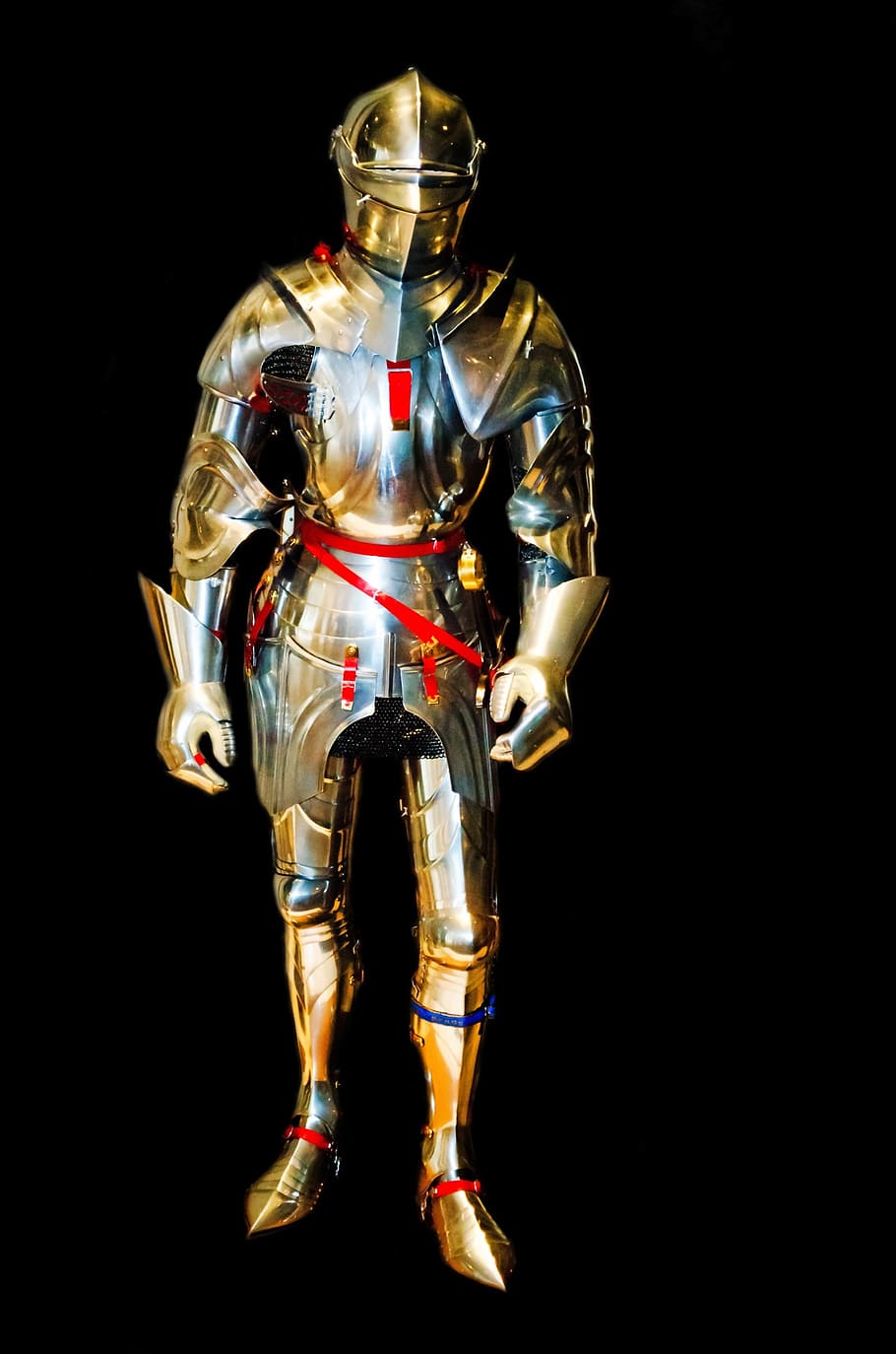 gold gladiator armor, knight, armored, protection, steel, history, HD wallpaper