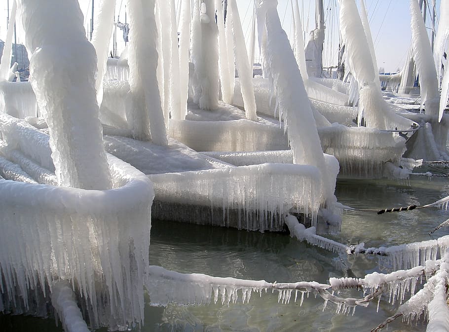 winter, ice, cold, gel, winter landscape, water, cold temperature HD wallpaper