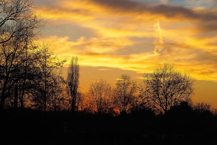 Landscape, Sunset, Nature, Sky, evening sky, afterglow, landscapes HD wallpaper