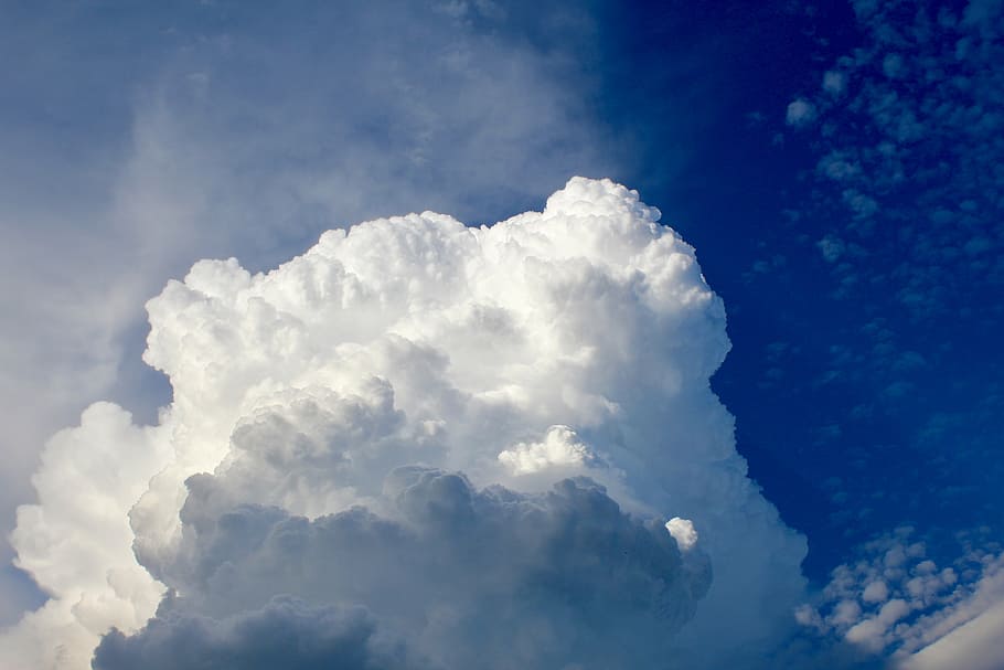 cumuli, clouds, sky, swollen, cotton-like, cloud - sky, beauty in nature HD wallpaper