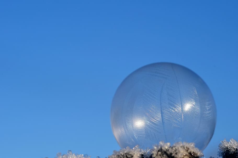 ball, frozen, frosted, bubble, ice bubble, soap bubble, round HD wallpaper