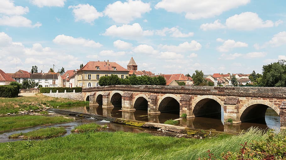 Bridge, History, River, Cross, former, pierre, stones, water HD wallpaper