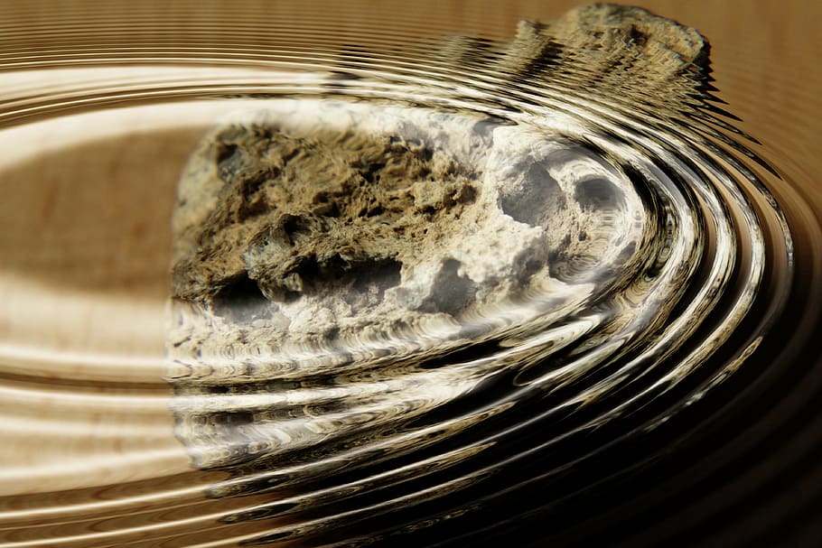 wave, water, stone, structure, background, texture, material HD wallpaper