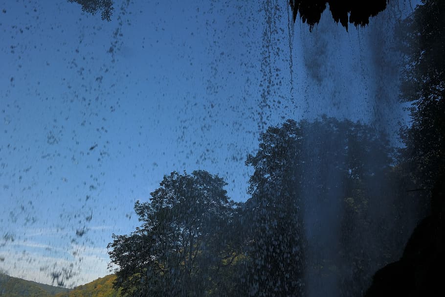 waterfall, drip, drop of water, urach waterfall, water veil, HD wallpaper