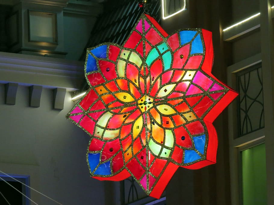 lantern, lights, festival, decoration, pattern, multi colored HD wallpaper