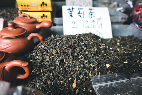 Green tea leaves for sell, food, asia, cultures, food and drink HD wallpaper