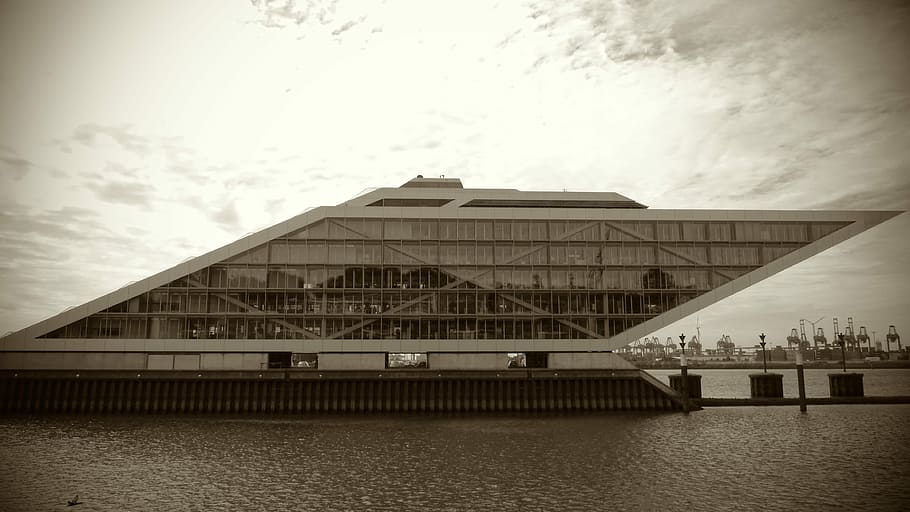 Hamburg, Elbe, Architecture, Building, port, places of interest HD wallpaper