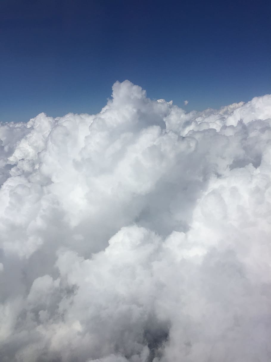 Blue Sky, White Clouds, nature, weather, cloud - Sky, cloudscape HD wallpaper