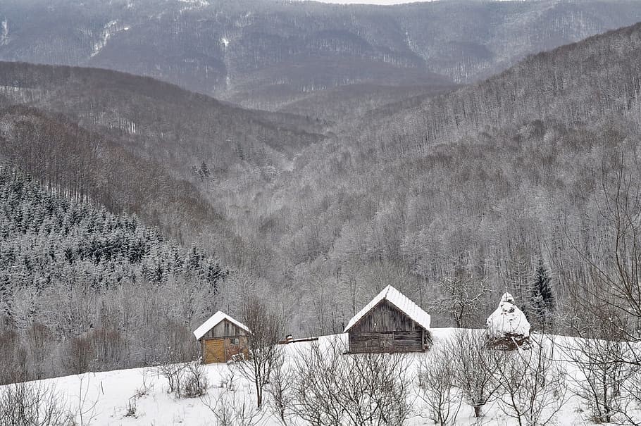 snow, winter, mountain, landscape, nature, cold temperature HD wallpaper