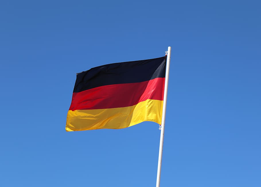 flag, germany, europe, black red gold, eurovision, blow, germany flag