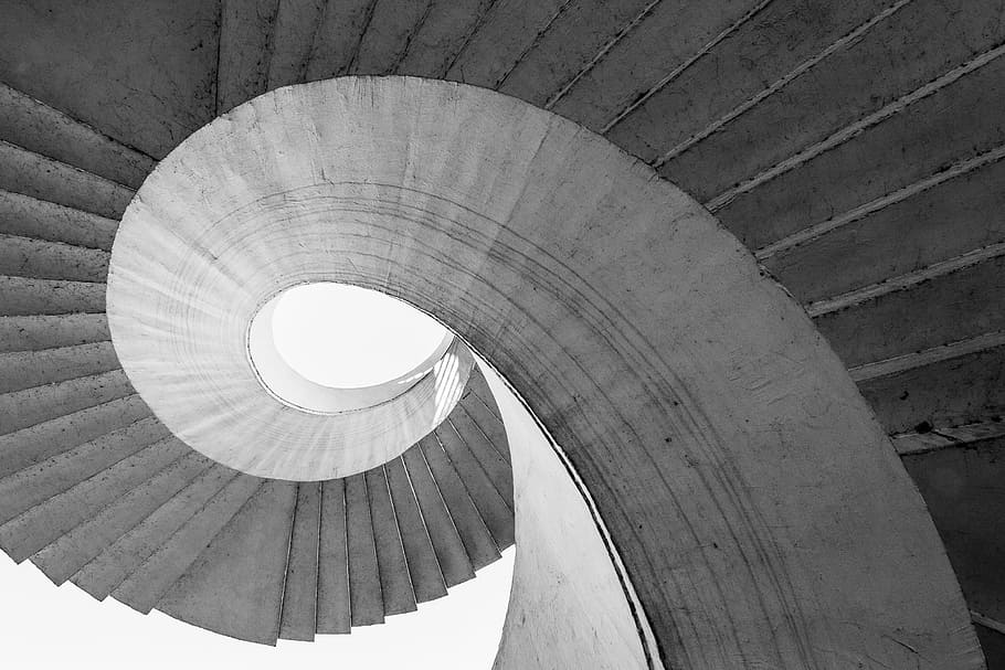optical illusion of stair, stairs, architecture, secret, curve
