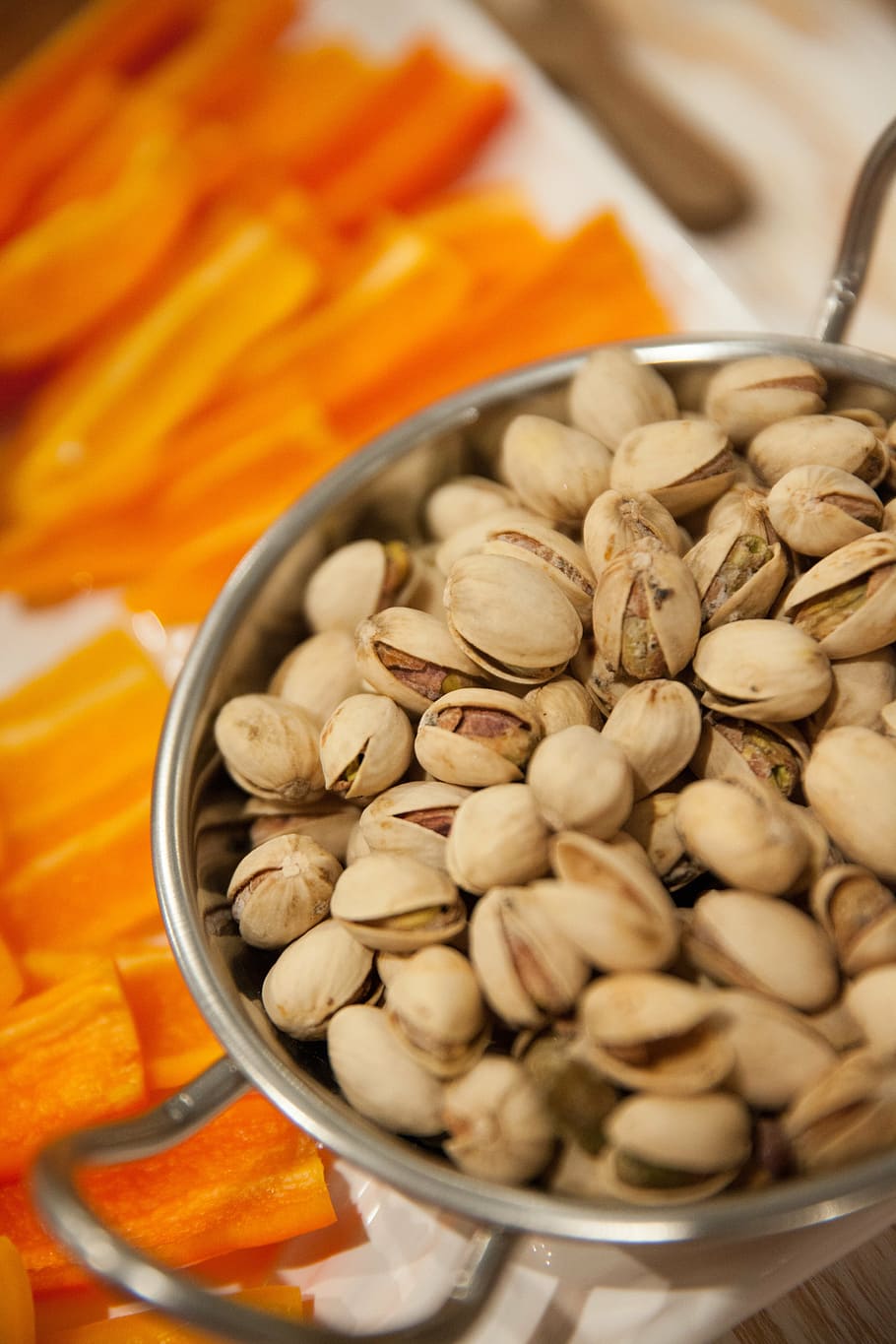 pistachios, nuts, snack, spread, bowl, food, food and drink HD wallpaper