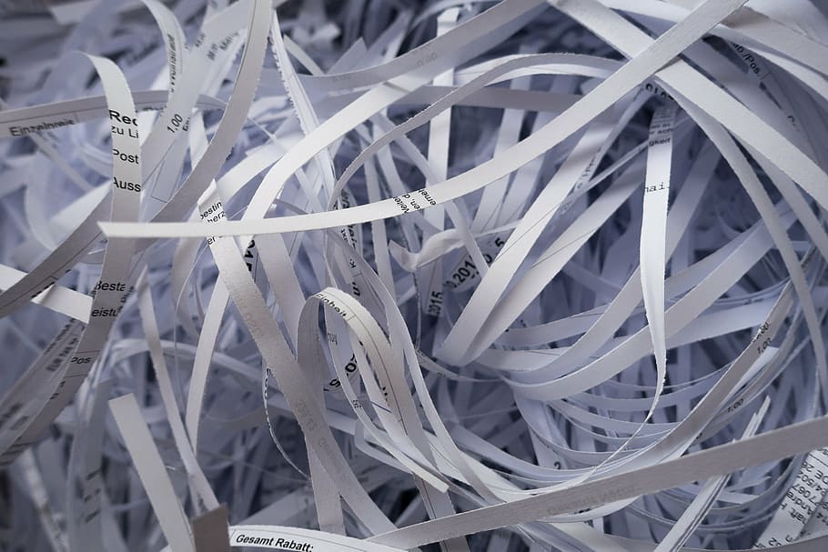 fringe of white printer papers, shredder, mechanically, device HD wallpaper
