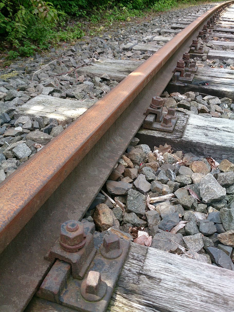 machines, train, track, railway, transport, railroad track HD wallpaper