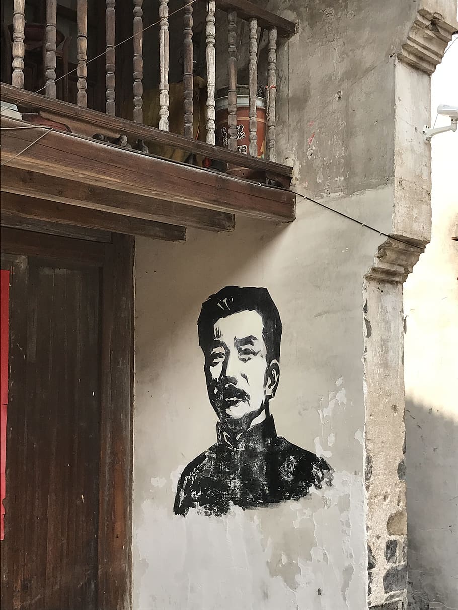 china, murals, poet, architecture, building exterior, built structure HD wallpaper
