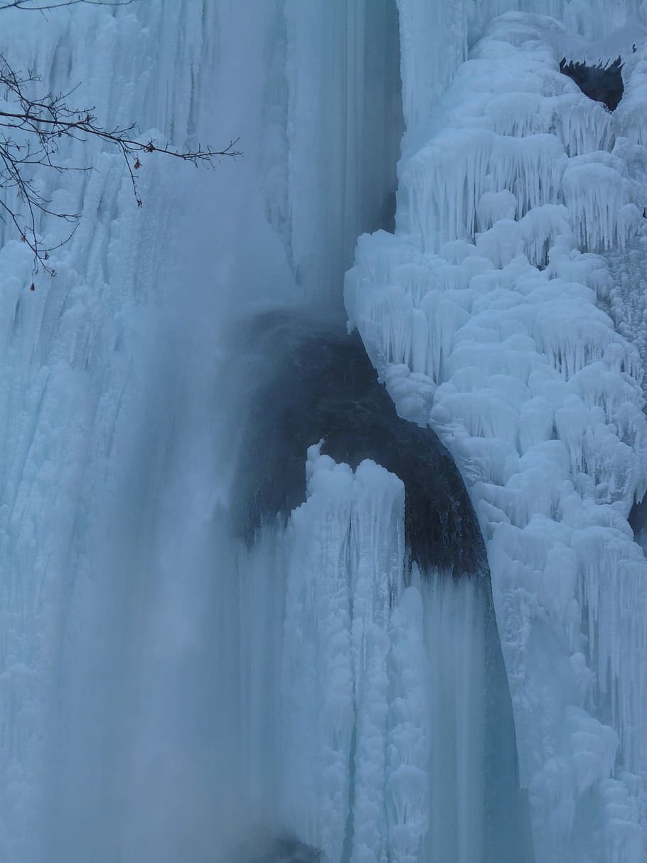 Urach, Waterfall, Ice, urach waterfall, frozen, icicle, winter HD wallpaper