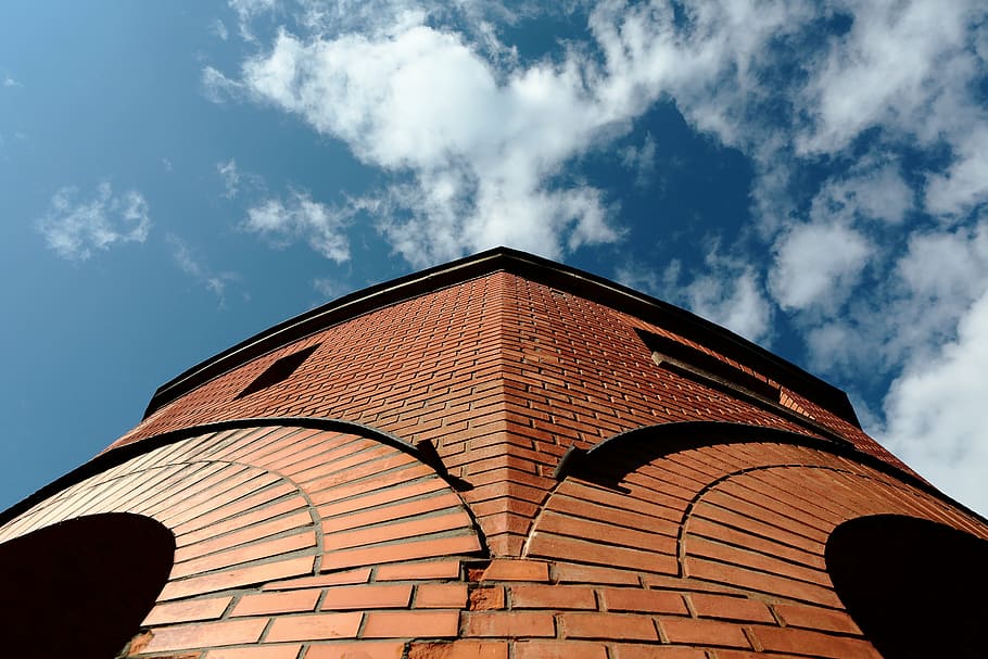 building, bricks, wall, architecture, heaven, roof, sky, built structure HD wallpaper