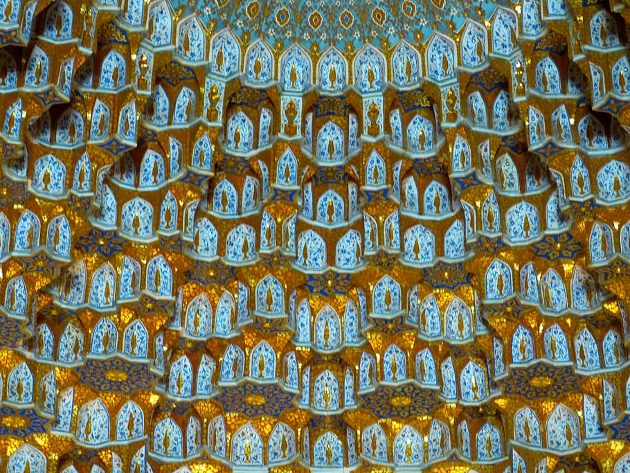 medrese, tillakori medrese, tillya kori, mosque, gilded, gold covered samrakand, HD wallpaper