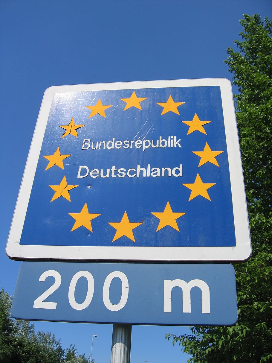 europe, border, germany, shield, state, state border, blue