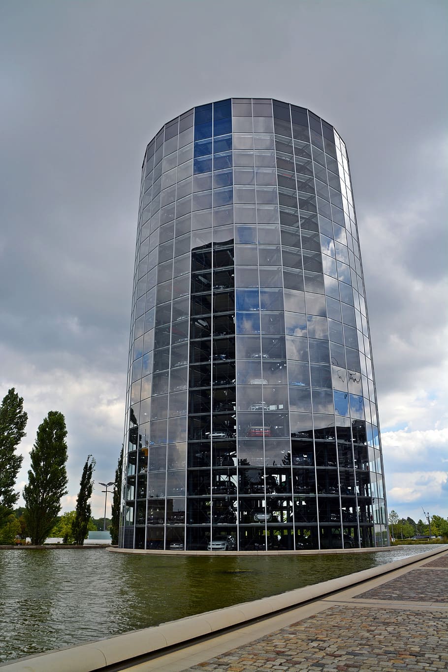 Tower, Building, Architecture, Towers, window, car tower, wolfsburg HD wallpaper