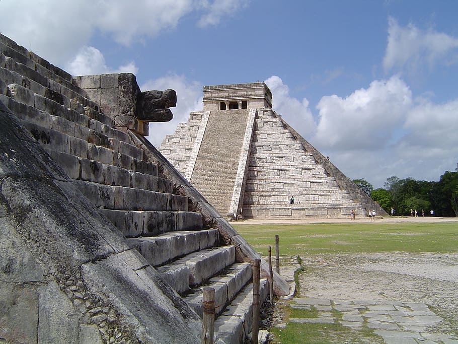 mexico, pyramids, maya, architecture, tourism, mayan, yucatan, HD wallpaper