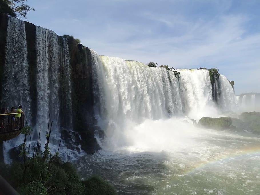 cataract, side, brazilian, waterfall, nature, river, niagara Falls HD wallpaper