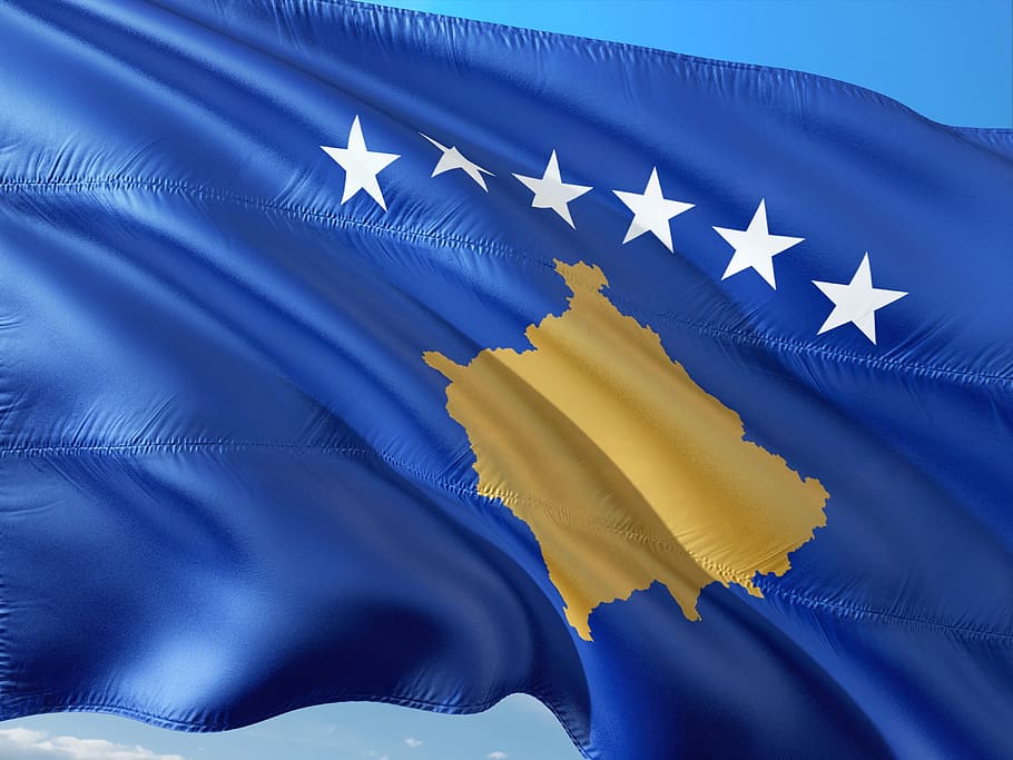 international, flag, kosovo, south east europe, balkan peninsula