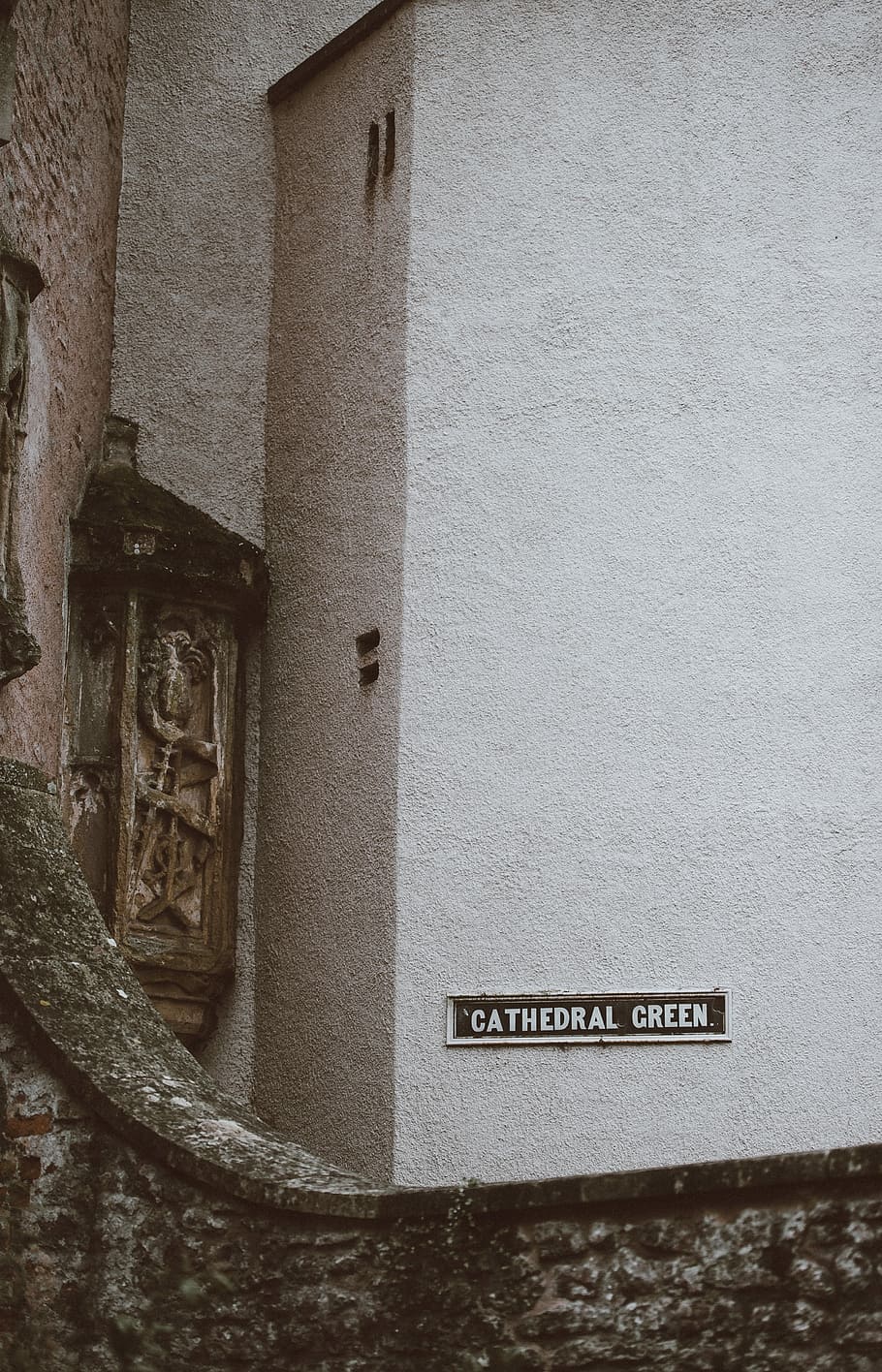 untitled, wall, sign, concrete, corner, stone, architecture HD wallpaper