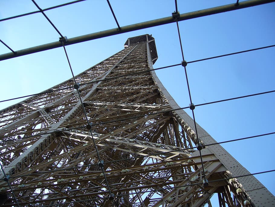 paris, eiffel tower, iron, low angle view, sky, architecture HD wallpaper