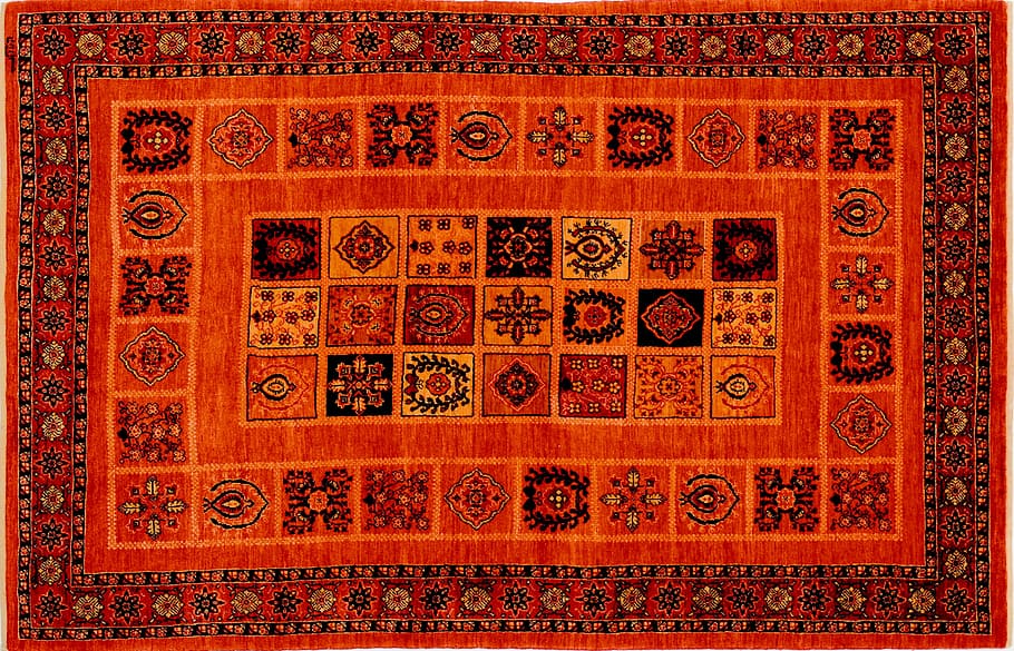 carpet, orient, hand-knotted, red, pattern, non-western script