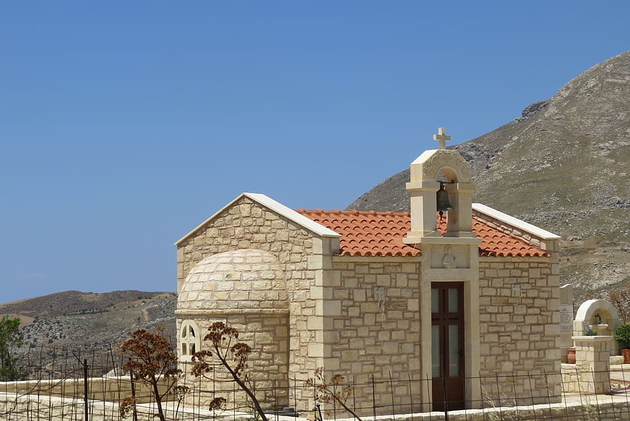 abbey, chapel, landscape, mountain, church, bell tower, architecture HD wallpaper