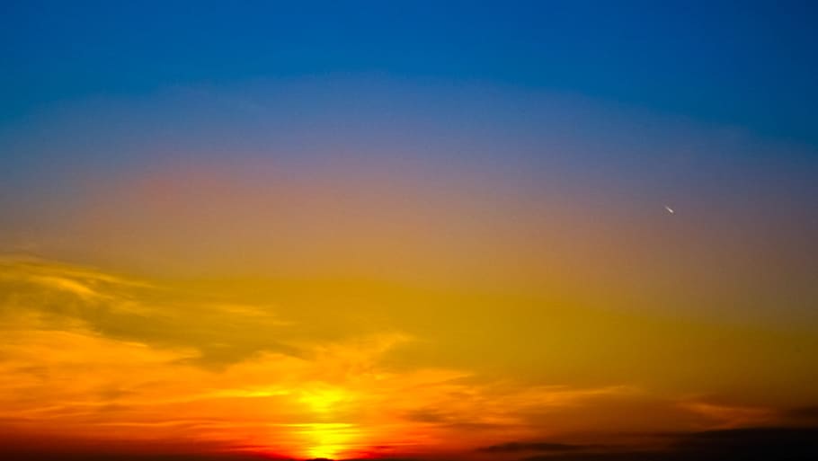 Sunset, Clouds, Afterglow, sky, evening sky, nature, abendstimmung HD wallpaper