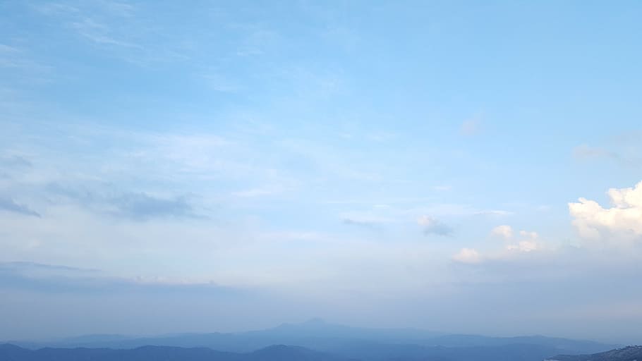 sky, cyprus, mountains, view, landscape, flat, cloud - sky HD wallpaper