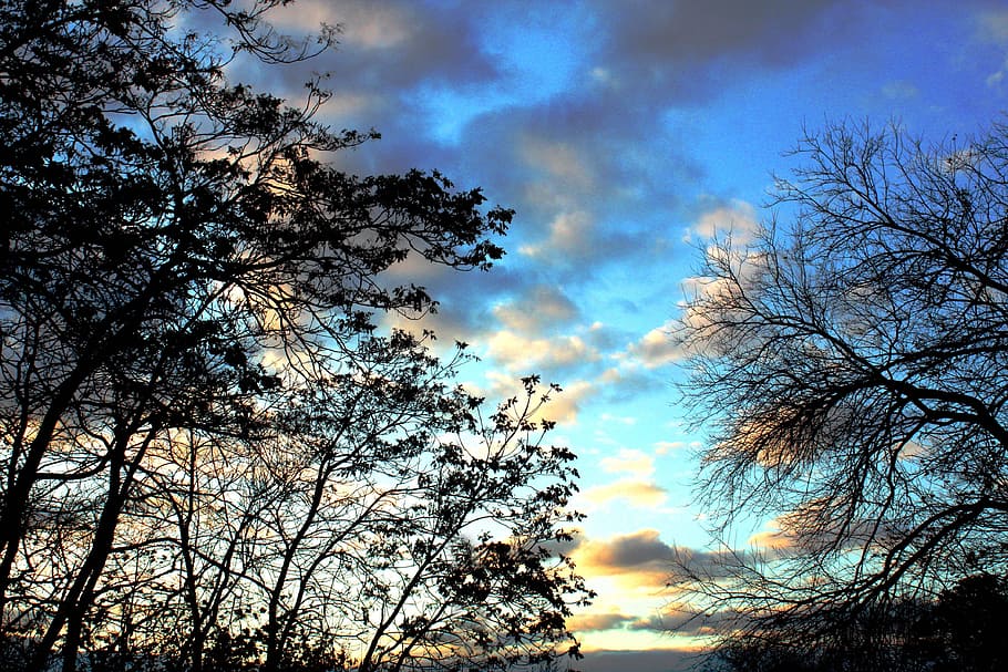 sunset, nature, landscape, sky, clouds, scene, season, park HD wallpaper