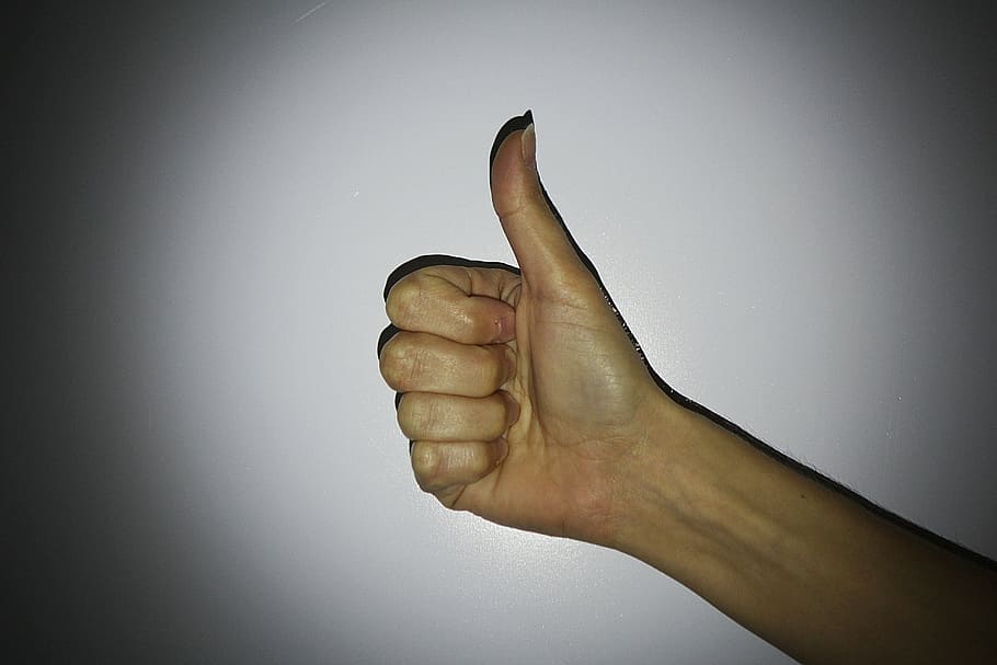 hand, finger, one, thumb, thumbs up, human hand, human body part HD wallpaper