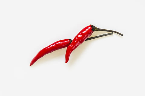 two red chili, cooking, pepper, spice, food, chili Pepper, heat - Temperature HD wallpaper