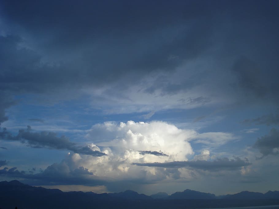clouds, light, sky, evening, sun, summer, white, twilight, romantic HD wallpaper