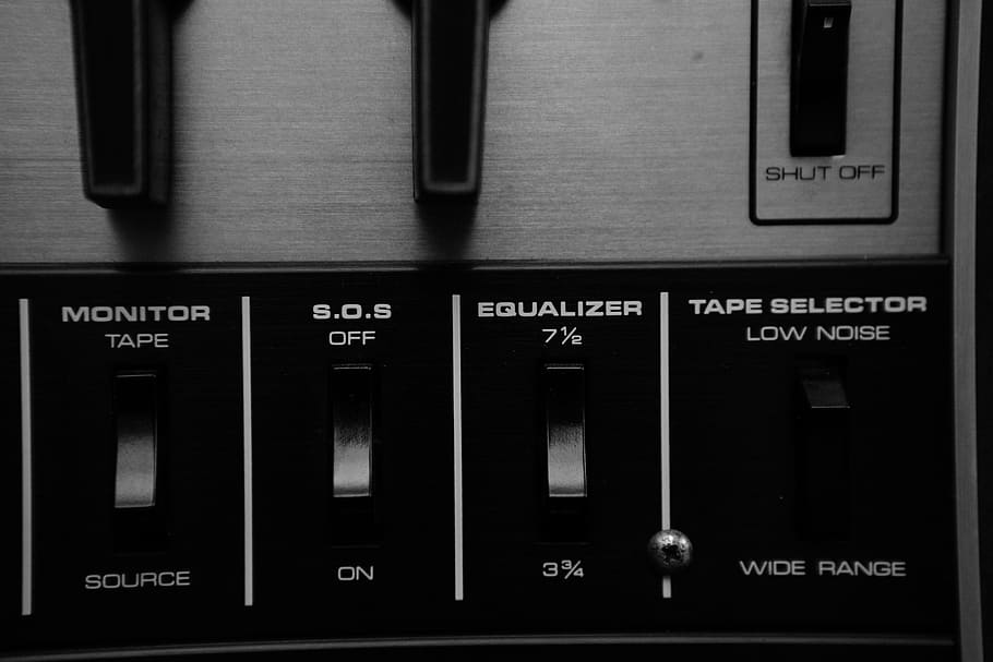 music, audio, equipment, equalizer, switches, text, communication HD wallpaper