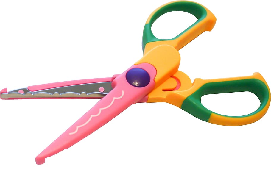 pink, yellow, and green scissors, Pattern, Scissors, Cut, Cutter HD wallpaper